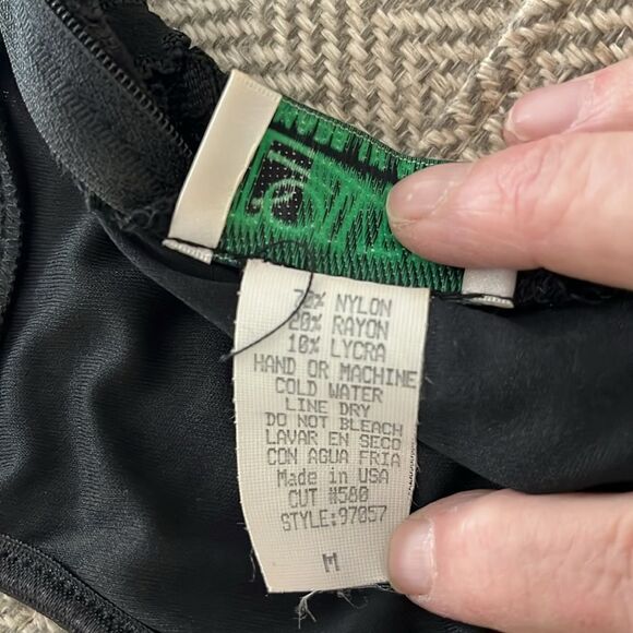 Elegant Black Lace Gown by Tower Satin Straps Made in USA Show Stopper ! PROM - Picture 9 of 9